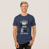 宇宙プグUFO自撮り地球外犬用ティー トライブレンドTシャツ (正面全面)