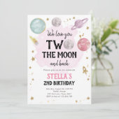 宇宙プラネットガール第2誕生日招待状 招待状 (スタンド正面)