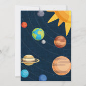 宇宙プラネット誕生日パーティーの招待 招待状 (裏面)