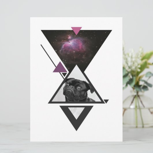 宇宙プリン | Pug愛好家のための黒いPug犬ギフトアイディア メニュー (スタンド正面)