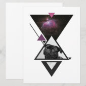 宇宙プリン | Pug愛好家のための黒いPug犬ギフトアイディア メニュー (正面/裏面)