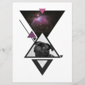 宇宙プリン | Pug愛好家のための黒いPug犬ギフトアイディア メニュー (正面)
