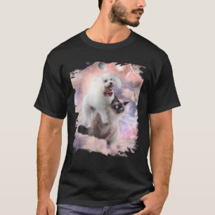 宇宙プードルドッグオンシャメネコ Tシャツ
