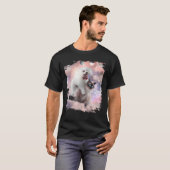宇宙プードルドッグオンシャメネコ Tシャツ (正面フル)