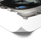 宇宙ヘルメット宇宙飛行士ネコ ポスター (角)