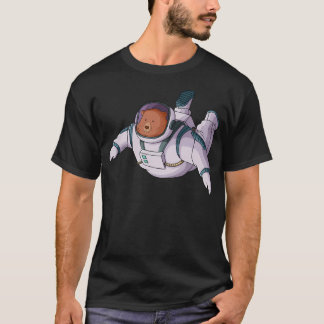 宇宙ベアー宇宙飛行士イラストレーション Tシャツ