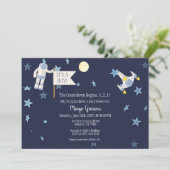 宇宙ベイビー カウントダウン ベイビーシャワー 招待状 (スタンド正面)