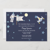 宇宙ベビーカウントダウンベビーシャワー 招待状 (正面)