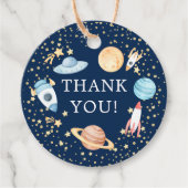 宇宙ベビーシャワーお願いギフトラベル フェイバータグ (正面)