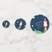 宇宙ベビーシャワーボトルロケット宇宙船 コンフェッティ (正面)