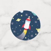 宇宙ベビーシャワーボトルロケット宇宙船 コンフェッティ (スモール正面)