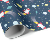 宇宙ベビーシャワーボトルロケット宇宙船 ラッピングペーパー (ロールコーナー)