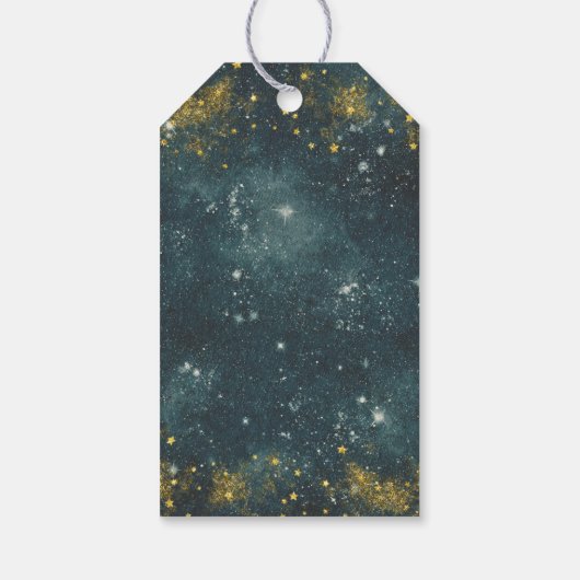 宇宙ベビーシャワーメッセージカード |宇宙シャワー ギフトタグ (裏面)