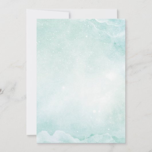 宇宙ベビーシャワー招待状銀河系外空間 招待状 (裏面)