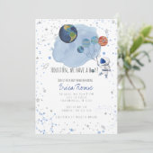 宇宙ベビーシャワー招待状 招待状 (スタンド正面)