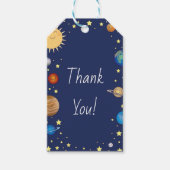 宇宙ベビーシャワー銀河系宇宙スター ギフトタグ (正面)