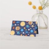 宇宙ベビーシャワー銀河系宇宙スター プレイスカード (裏面)