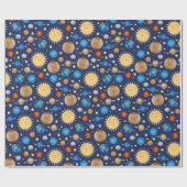 宇宙ベビーシャワー銀河系宇宙スター ラッピングペーパー (フラット)