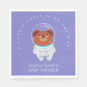 宇宙ベビーシャワー、テディベア、コズミックかわいこちゃん スタンダードランチョンナプキン (正面)