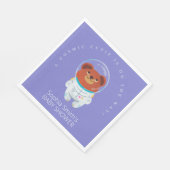 宇宙ベビーシャワー、テディベア、コズミックかわいこちゃん スタンダードランチョンナプキン (角)