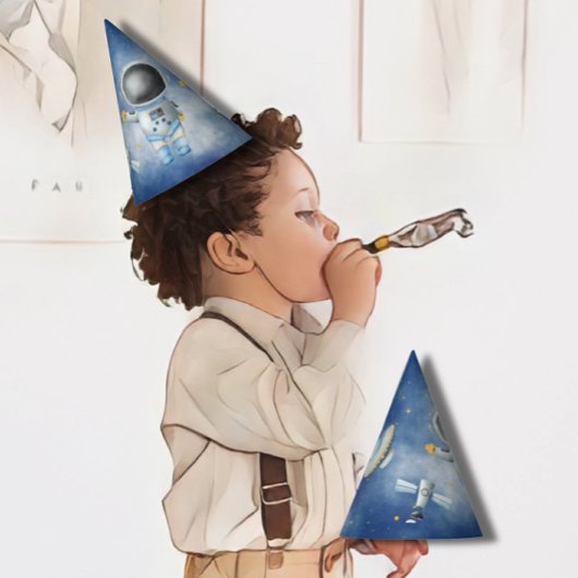 宇宙ベビーボーイロケットufoスター誕生日 パーティーハット