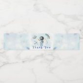 宇宙ベビー宇宙飛行士ボーイロケット星ベビーシャワー ペットボトルラベル (シングルラベル)