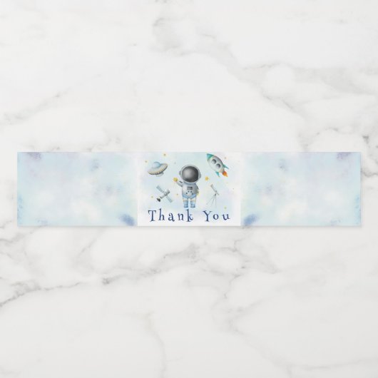 宇宙ベビー宇宙飛行士ボーイロケット星ベビーシャワー ペットボトルラベル (シングルラベル)