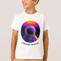 宇宙ホワイトキッズTシャツの採用