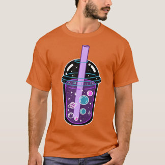 宇宙ボバ茶バブルティー日本のかわいいCu Tシャツ
