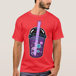 宇宙ボバ茶バブルティー日本のかわいいCu Tシャツ