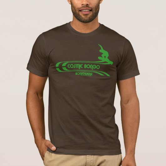 宇宙ボンゴのレトロのスノーボードのTシャツ Tシャツ (正面)