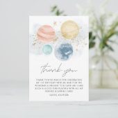 宇宙ボーイズ誕生日フラットサンキューカード サンキューカード (スタンド正面)