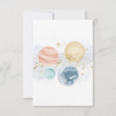 宇宙ボーイズ誕生日フラットサンキューカード サンキューカード (裏面)