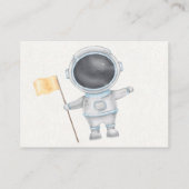 宇宙ボーイズ赤ちゃんシャワーおむつラッフルチケット エンクロージャーカード (裏面)