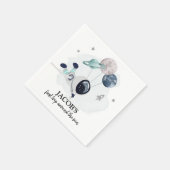 宇宙ボーイセントトリップザのまわりにサン誕生日 スタンダードカクテルナプキン (角)