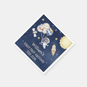 宇宙ボーイセントトリップザのまわりにサン誕生日 スタンダードカクテルナプキン (角)