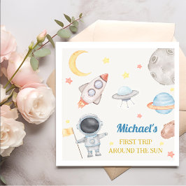 宇宙ボーイセントトリップザのまわりにサン誕生日 スタンダードカクテルナプキン