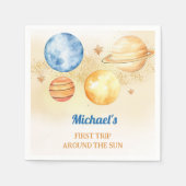 宇宙ボーイセントトリップザのまわりにサン誕生日 スタンダードカクテルナプキン (正面)