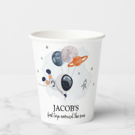宇宙ボーイセントトリップザのまわりにサン誕生日 紙コップ