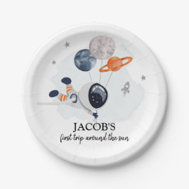 宇宙ボーイセントトリップザのまわりにサン誕生日P ペーパープレート