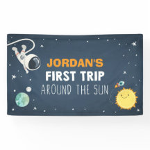 宇宙ボーイファースト誕生日背景宇宙飛行士