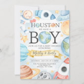 宇宙ボーイベビーシャワー招待状 招待状 (正面)