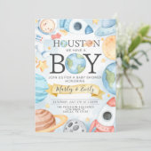 宇宙ボーイベビーシャワー招待状 招待状 (スタンド正面)