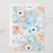 宇宙ボーイベビーシャワー招待状 招待状 (裏面)