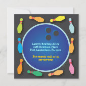 宇宙ボーリングパーティの招待状 招待状 (裏面)