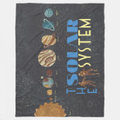 宇宙ポスターへ太陽の行こう フリースブランケット (正面)