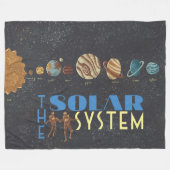 宇宙ポスターへ太陽の行こう フリースブランケット (正面(横))