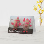 宇宙ポテト婚約 カード (黄色い花)