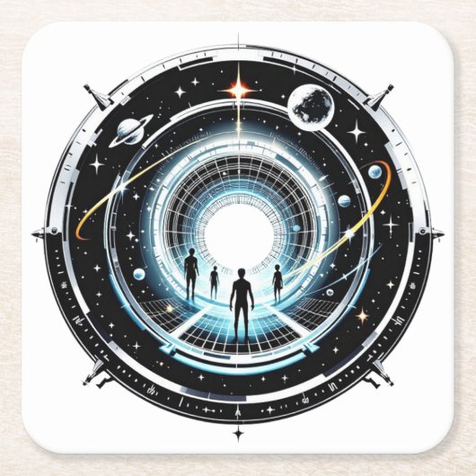 宇宙ポータル スクエアペーパーコースター (正面)