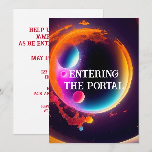 宇宙ポータル 招待状 (正面/裏面)